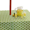 Green Lattice Outdoor Tablecloth With Zipper 60X120 Image 4