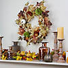 Green Pumpkins and Straw Artificial Fall Harvest Wreath - 24 inch  Unlit Image 1