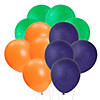 Green, Purple & Orange 11" Latex Balloon Bouquet Kit - 73 Pc. Image 1