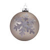 Grey Snowflake Ball Ornament (Set Of 6) 4"D, 5"D Glass Image 3