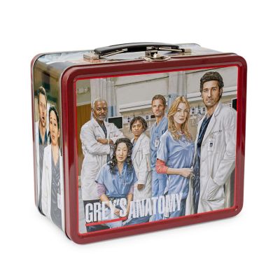 Grey's Anatomy Cast Metal Tin Lunch Box Tote  8 x 7 x 4 Inches Image 1