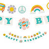 Groovy Party Happy Birthday Garland Image 1