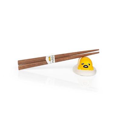 Gudetama The Lazy Egg Chopstick Set & Ceramic Holder  Reusable Chopsticks Set Image 2