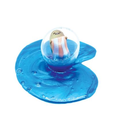 Gudetama The Lazy Egg Metallic Slime & Mini Figure  Blue Image 1