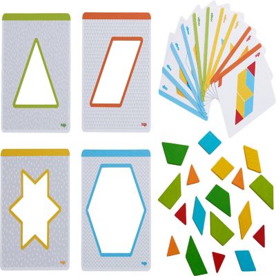 HABA Colorful Shapes Beginner Tangrams Pattern Blocks Wooden Arranging Game Image 3