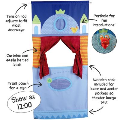 HABA Doorway Puppet Theater Space Saver with Adjustable Rod Image 1