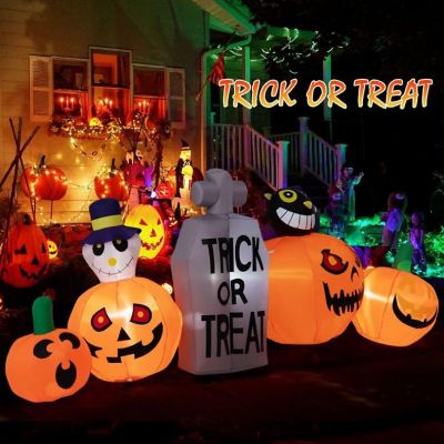 Halloween Festives Inflatable Spoof Ghost Yard Decoration With LED Lights Image 1