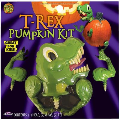 Halloween T-Rex Dinosaur Pumpkin Decorating Kit Image 1