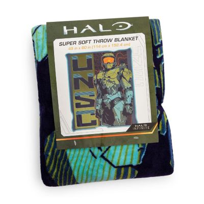 Halo UNSC Master Chief Micro Plush Fleece Throw Blanket  50 x 60 Inches Image 1