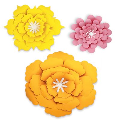 Happily Ever Elementary Creatively Inspired Orange, Yellow, Pink Flowers Dimensional Accent Image 1