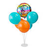 Happy Birthday Rainbow Stripes Balloon Centerpiece Kit - 52 Pc. Image 1