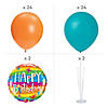 Happy Birthday Rainbow Stripes Balloon Centerpiece Kit - 52 Pc. Image 1