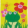 Happy Frog "Welcome" Floral Outdoor Garden Flag 18" x 12.5" Image 3