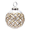 Harlequin Etched Ball Ornament (Set Of 6) 3"D Glass Image 1