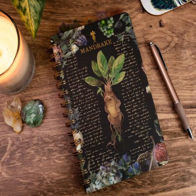 Harry Potter Mandrake Floral 5-Tab Spiral Notebook Journal Image 1