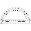 Helix 180 Degree Standard Protractor, 6", Pack of 25 Image 1
