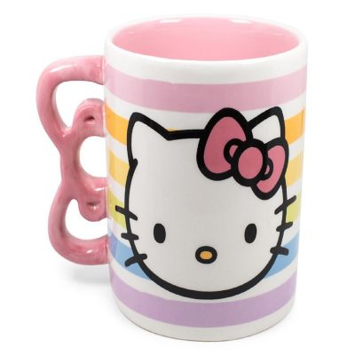 Hello Kitty Bow Handle Ceramic Mug  Holds 20 Ounces Image 1