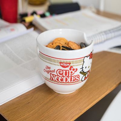 Hello Kitty Cup Noodle Japanese Dinnerware Set  20-Ounce Ramen Bowl, Chopsticks Image 3