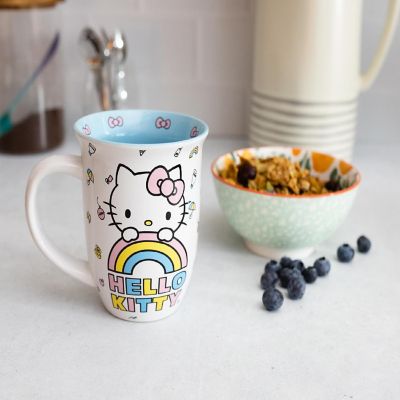 Hello Kitty Pastel Rainbow Wide Rim Ceramic Mug  Holds 14 Ounces Image 3