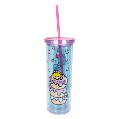 Hello Kitty Stacked Donuts Carnival Cup with Lid and Straw  Holds 20 Ounces Image 1