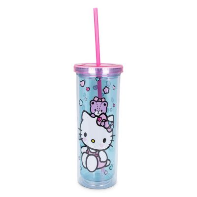 Hello Kitty Stacked Donuts Carnival Cup with Lid and Straw  Holds 20 Ounces Image 1