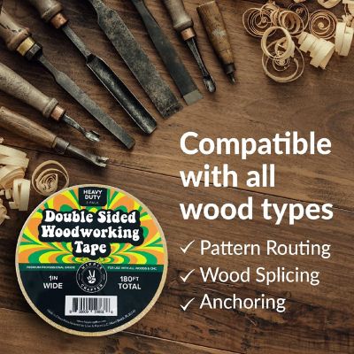 Hippie Crafter 3Pk Double Sided Woodworking Tape 1" Image 3