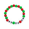 Ho Ho Ho Christmas Beaded Bracelet Craft Kit - Makes 12 Image 1