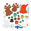 Holiday Characters Drinking Cocoa Christmas Ornament Craft Kit - Makes 12 Image 1