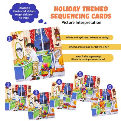 Holiday Storytelling Cards Sequence 8 Story Sets, Speech Therapy Game Image 2