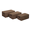 Honey Can Do 3 Piece Set Paper Cord Baskets - Taupe Image 1