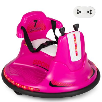 Honeyjoy 12V Bumper Car for Kids Toddlers Electric Ride On Car Vehicle with 360&#176; Spin Pink Image 1