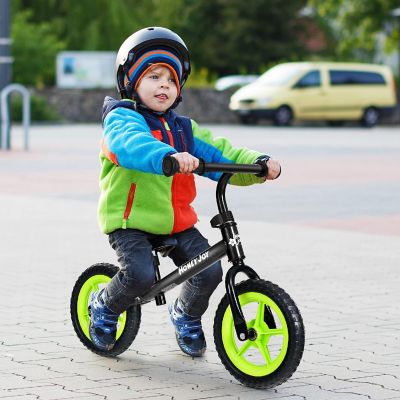 HoneyJoy Kids Balance Bike No Pedal w/ Adjustable Handlebar & Seat Black Image 1