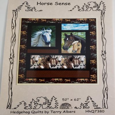Horse Sense by Terry Albers Quilt Pattern  52 in x 62 in by Hedgehog Quilts Image 1