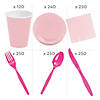 Hot Pink & Light Pink Tableware Kit for 240 Guests Image 1