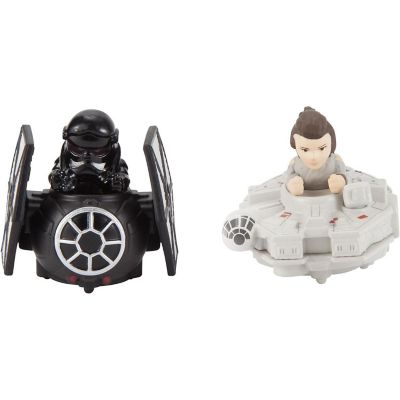 Hot Wheels Rey Vs First Order Tie Fighter Pilot Vehicle, Multicolor Image 1
