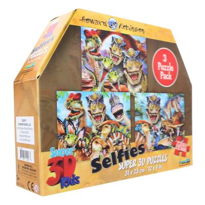 Howard Robinson- Dinosaur Selfies 63 & 100pc 3D Puzzle Box of 2 Image 2