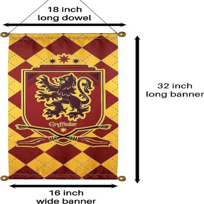 HP Gryffindor House Banner 34"x22 Image 1