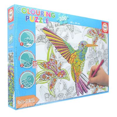 Hummingbird 300 Piece Coloring Jigsaw Puzzle Image 2