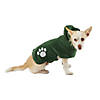 Hunter Green Embroidered Paw X-Small Pet Robe Image 1