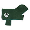 Hunter Green Embroidered Paw X-Small Pet Robe Image 1