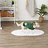 Hunter Green Embroidered Paw X-Small Pet Robe Image 2