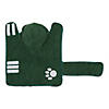 Hunter Green Embroidered Paw X-Small Pet Robe Image 3