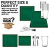 Hunter Green Square Plastic Plates Dinnerware Value Set (120 Settings) Image 2