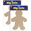 Hygloss Multicultural Colors People Shape Card Stock Cut-Outs, 16" Me Kid, 24 Per Pack, 2 Packs Image 1
