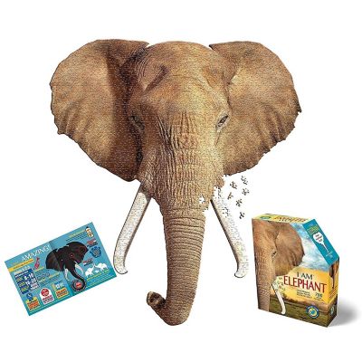 I AM Elephant 700 Piece Animal Head-Shaped Jigsaw Puzzle Image 3