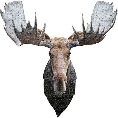 I AM Moose 700 Piece Animal Head-Shaped Jigsaw Puzzle Image 2