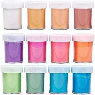 iDIY Pearl Pigment Powder (Set of 12 Mica Colors) - 6g per Bottle - Extra Fine - Great for Epoxy Resin, Dye Colorant, Candle Making, Slime, Paintings, School Pr Image 2