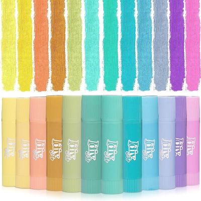 Idiy Tempera Paint Sticks (12 pc Pastel Colors)-For Classroom, Arts & Crafts, Draw & Paint on Wood, Paper, Ceramic, Canvas! Quick Dry, Non-Toxic, Mess Free Image 2