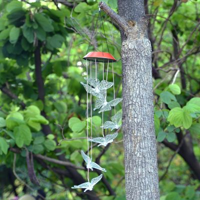 IMAGE Solar Butterfly Wind Chimes Color Changing Butterfly Wind Chimes Mobile LED Wind Chimes Image 3