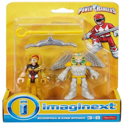 Imaginext King Sphinx & Scorpina Figures Mighty Morphin Power Rangers Fisher-Price Image 1